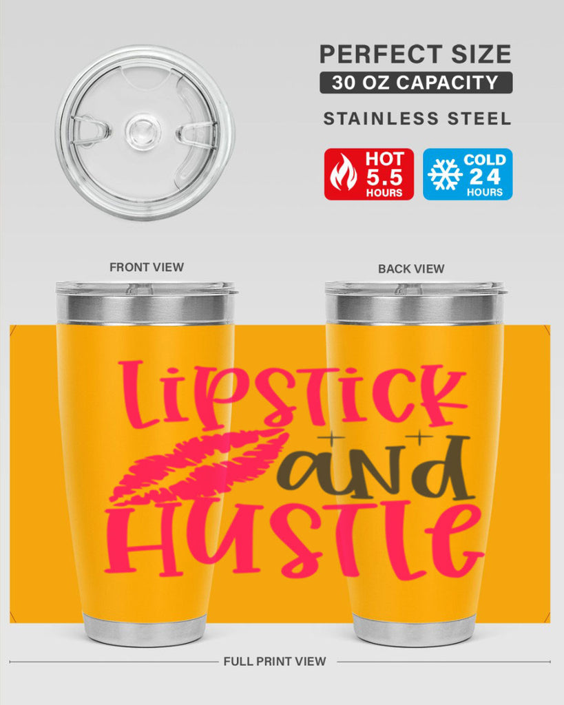 Lipstick and Hustle design Style 230#- make up- Tumbler