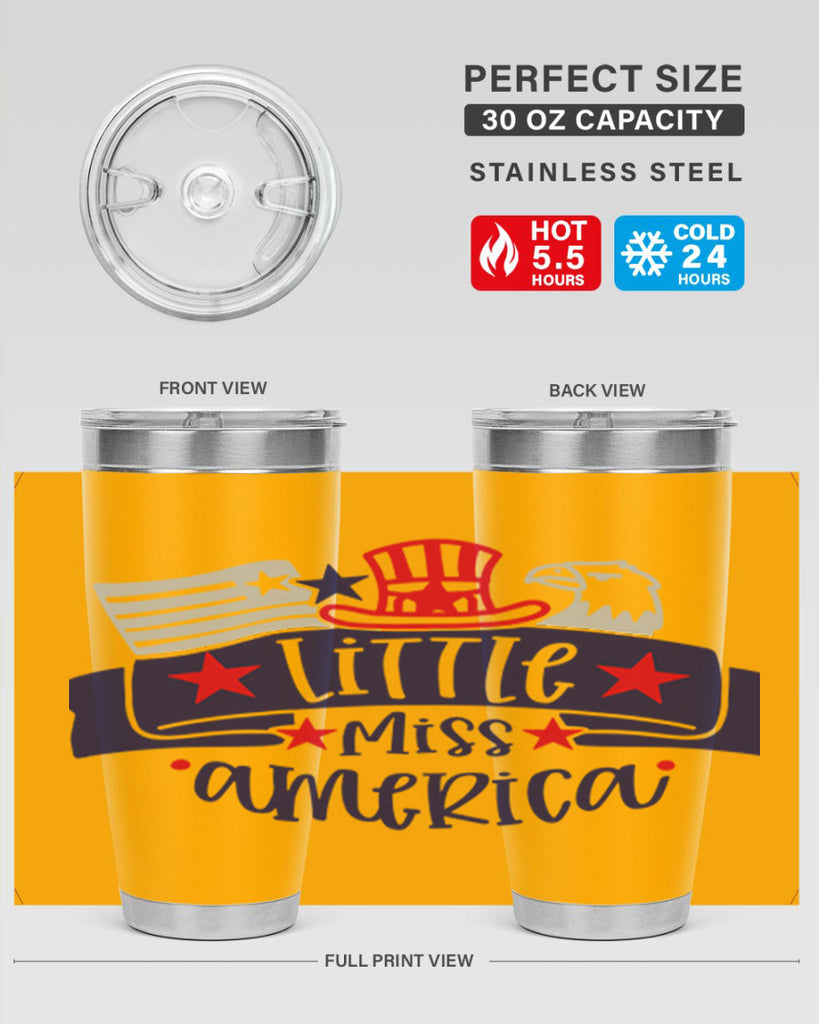 Little Miss America Style 162#- Fourt Of July- Tumbler