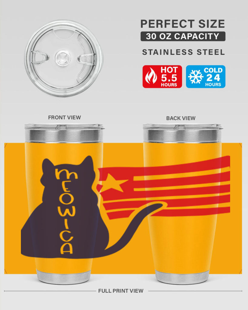 Meowica Style 166#- Fourt Of July- Tumbler