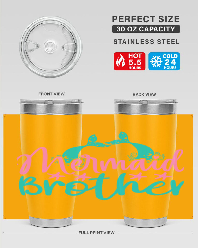 Mermaid Brother 354#- mermaid- Tumbler