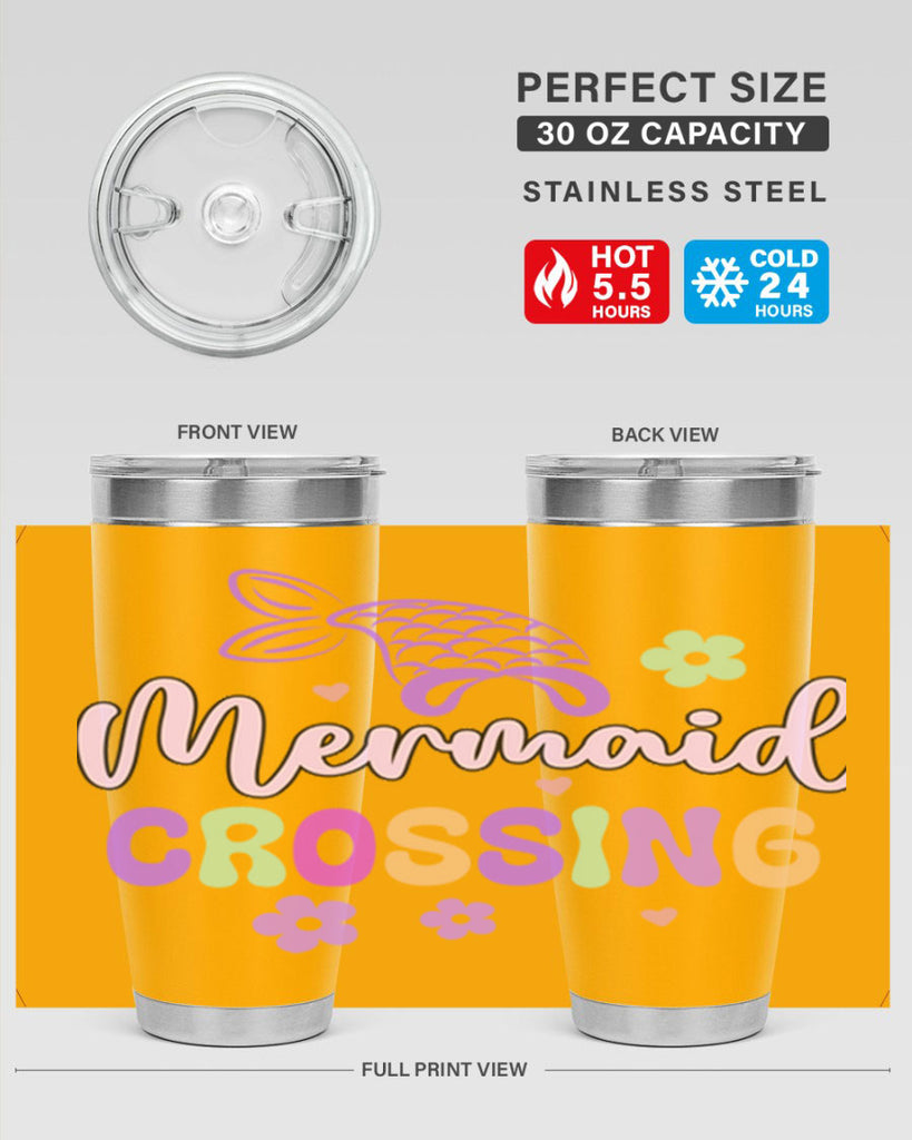 Mermaid Crossing 401#- mermaid- Tumbler