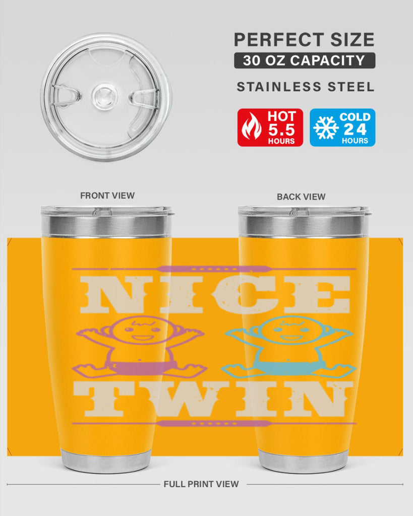 Nice Twin Style 26#- baby shower- tumbler