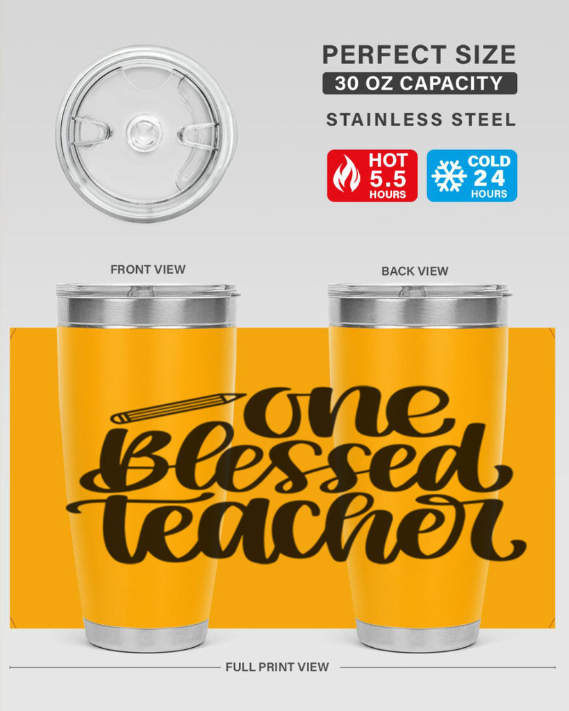 One Blessed Teacher Style 62#- teacher- tumbler