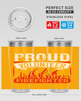 Proud Volunteer Firefighter Style 35#- volunteer- Tumbler