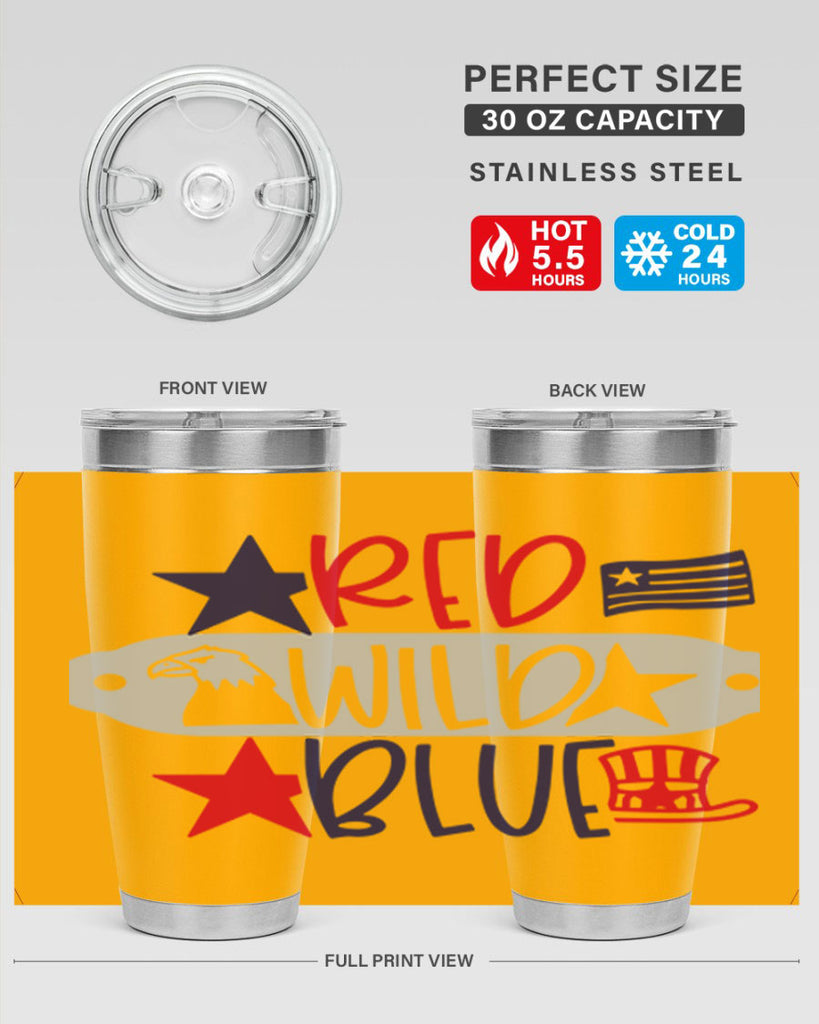 Red Wild Blue Style 171#- Fourt Of July- Tumbler