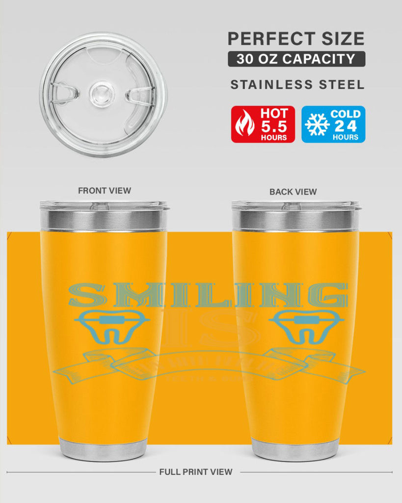 Smiling is Fun With Healthy Teeth Gums Style 20#- dentist- tumbler