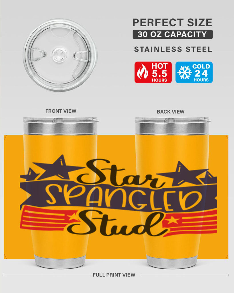 Star Spangled Stud Style 173#- Fourt Of July- Tumbler