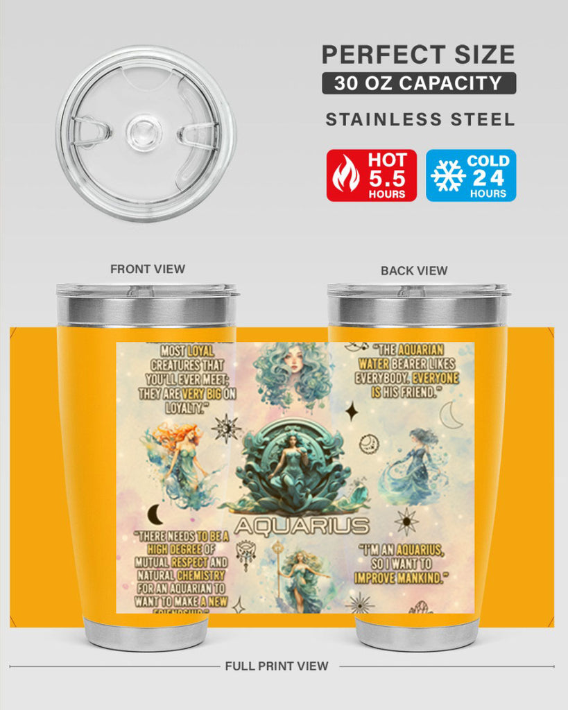 StraightAquarius 468#- zodiac- Tumbler