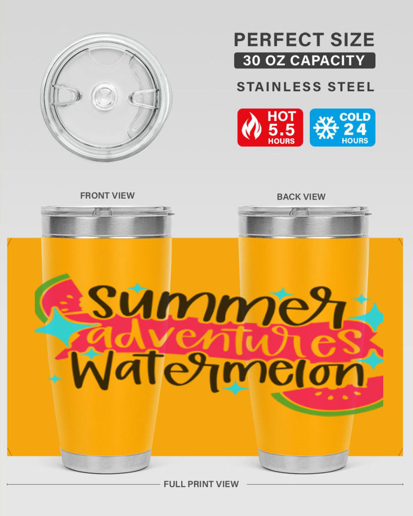 Summer Adventures Watermelon Style 23#- summer- Tumbler