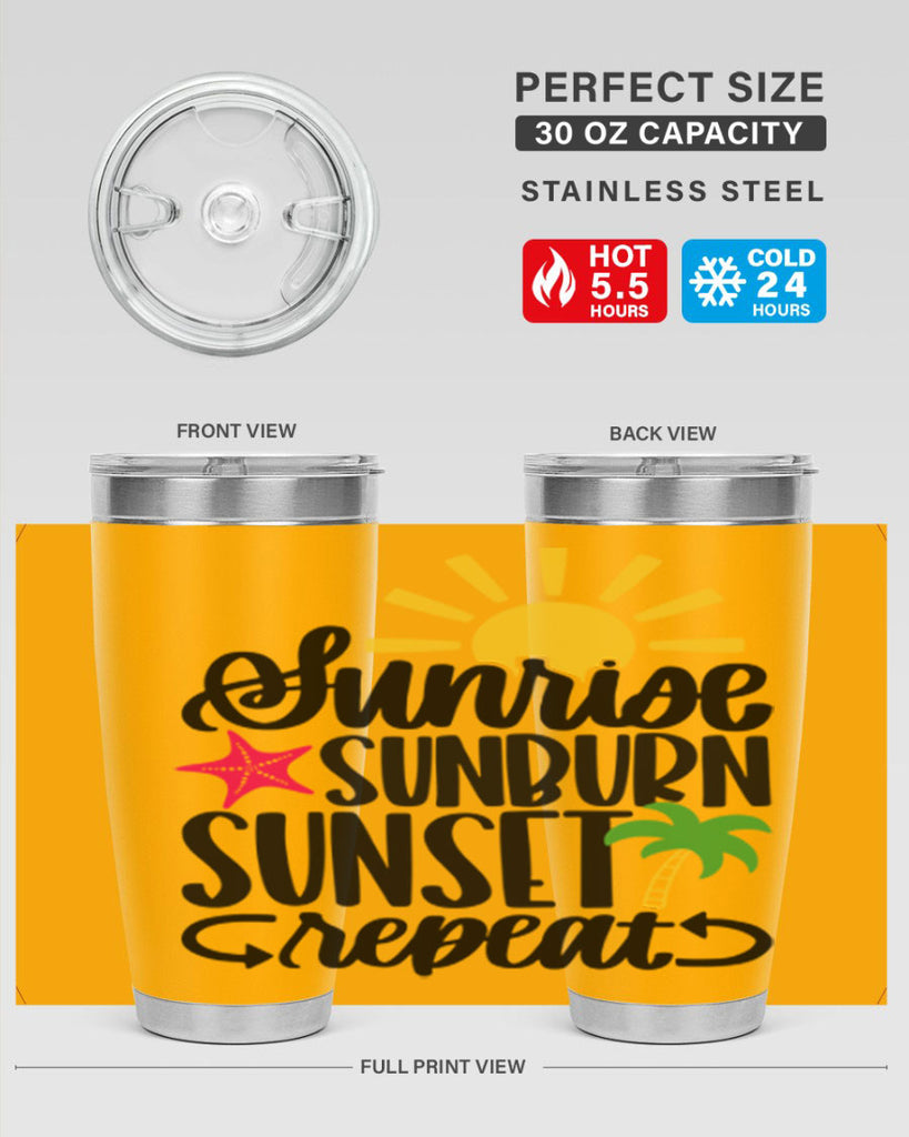 Sunrise Sunburn Sunset Repeat Style 16#- summer- Tumbler