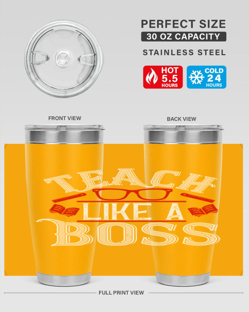 Teach like a boss Style 17#- teacher- tumbler