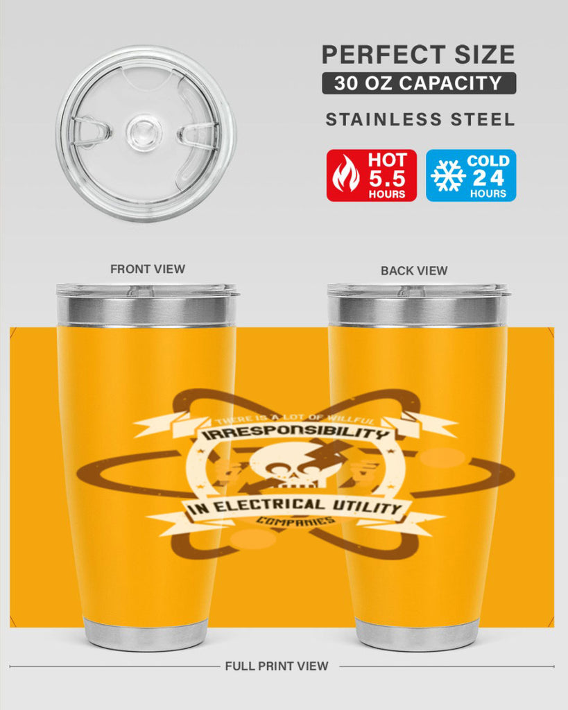 Tere is a lot of willfull irresponsibility in electrical utility Style 12#- electrician- tumbler