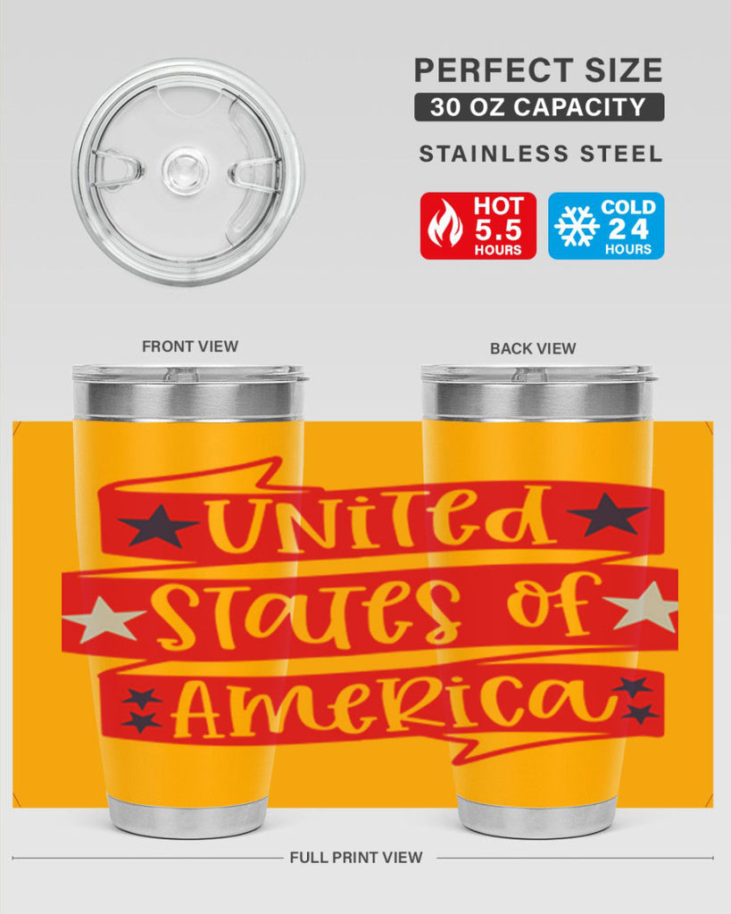 United States Of America Style 177#- Fourt Of July- Tumbler