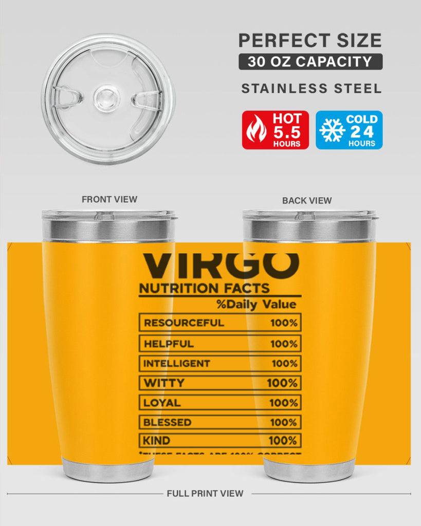 Virgo Nutrition Facts 530#- zodiac- Tumbler