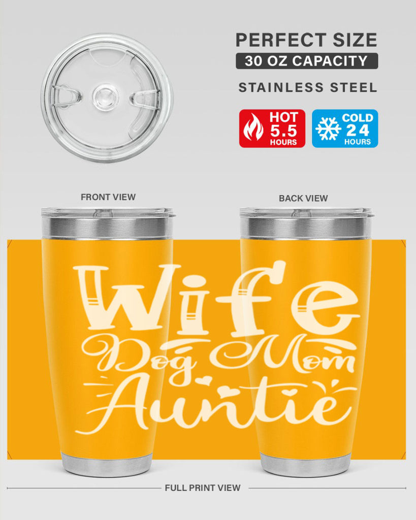 Wife Dog Mom Auntie Style 7#- aunt- Tumbler