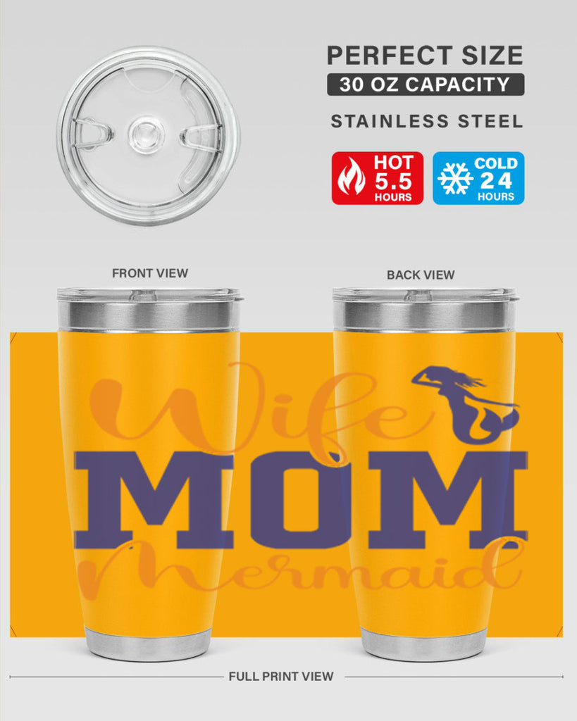 Wife Mom Mermaid 668#- mermaid- Tumbler