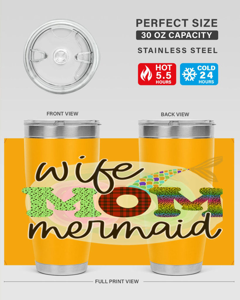Wife Mom Mermaid 674#- mermaid- Tumbler