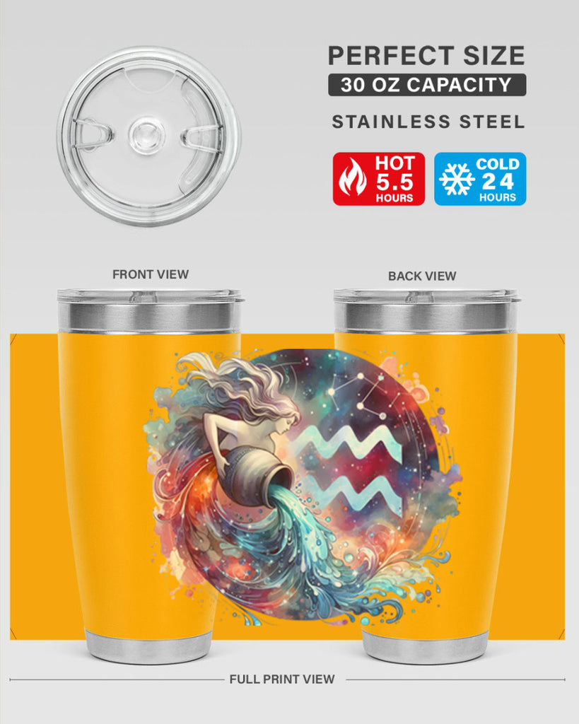 aquarius 90#- zodiac- Tumbler