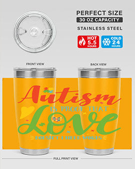 autism is proof that love doesnt i need words Style 7#- autism- Tumbler