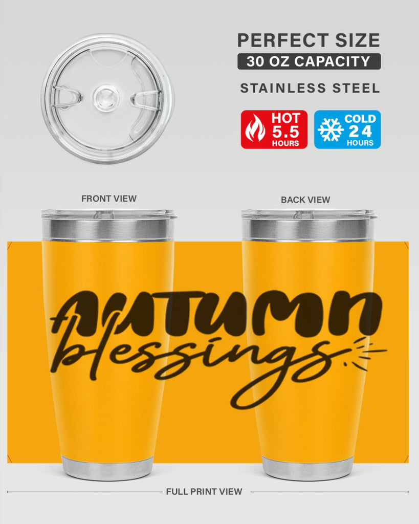 autumn blessings 65#- thanksgiving- Tumbler
