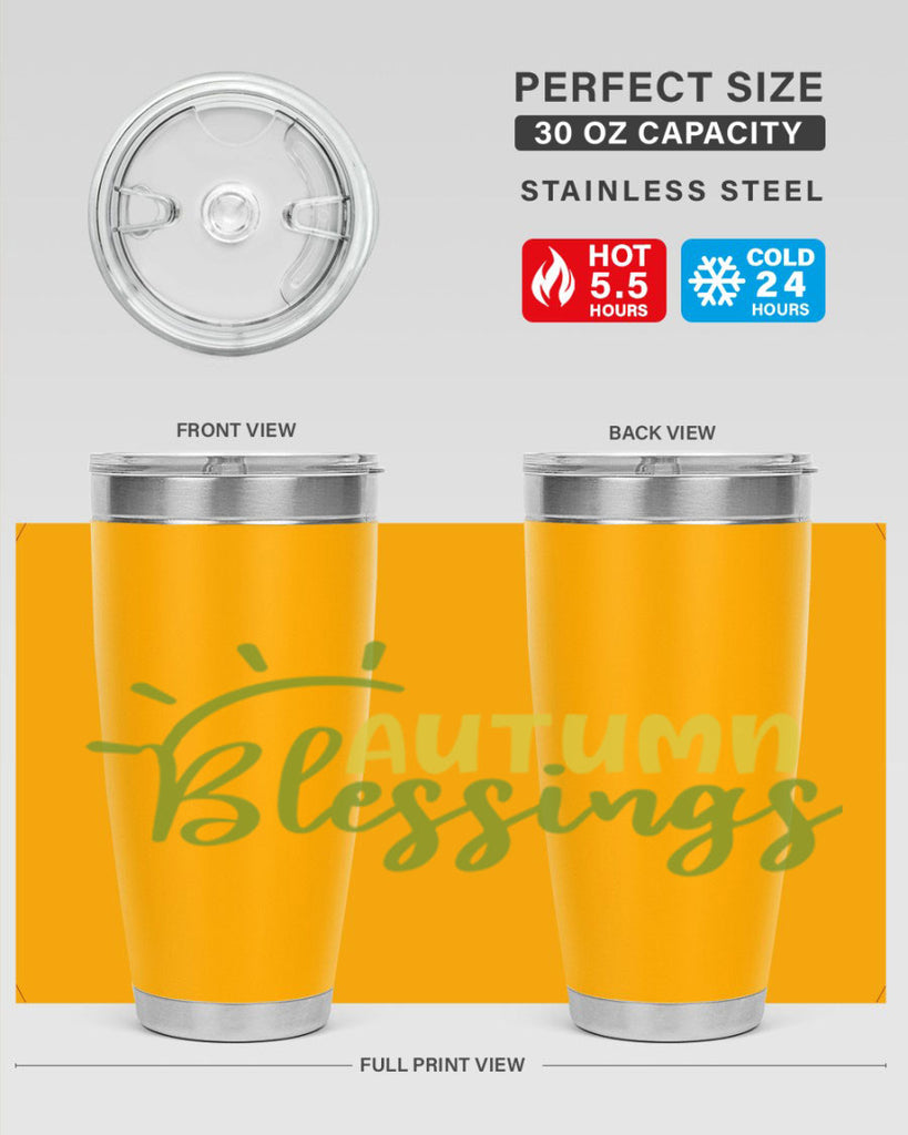 autumn blessings 66#- thanksgiving- Tumbler