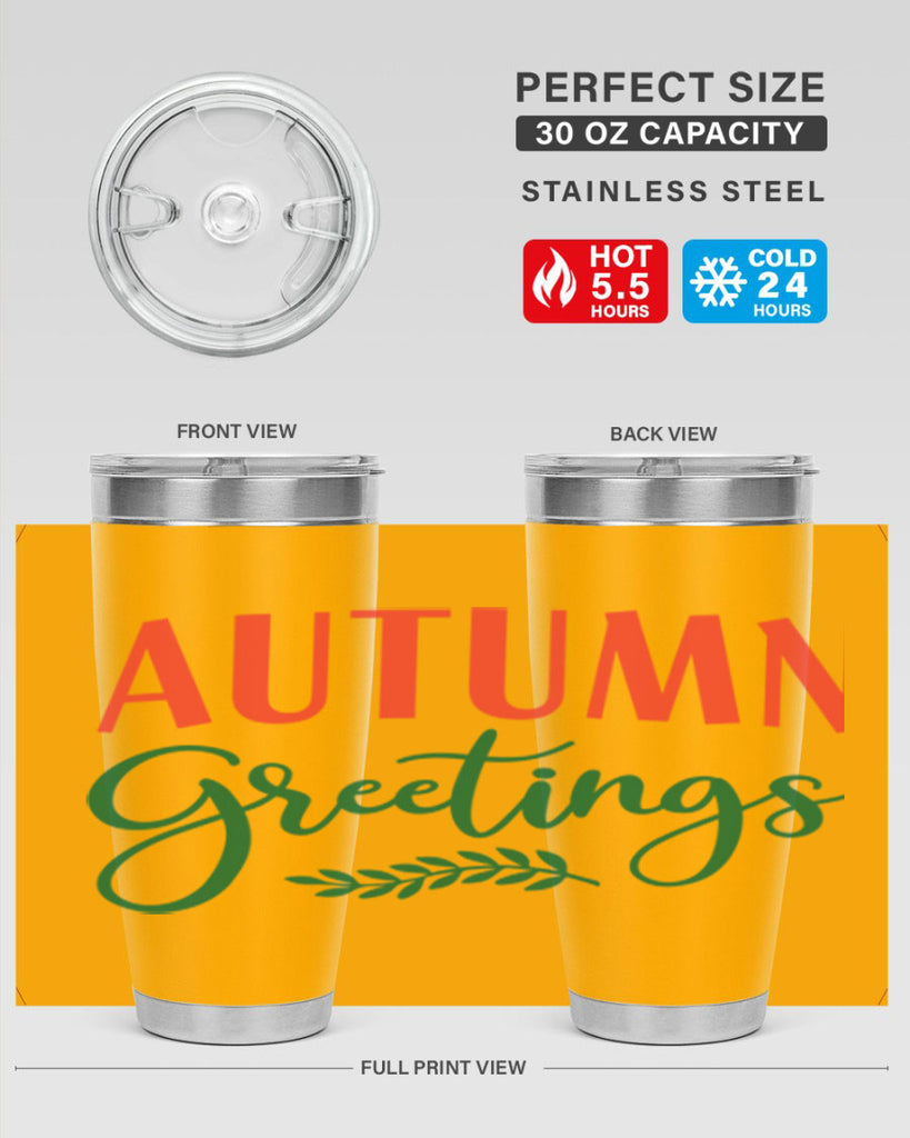 autumn greetings 14#- fall- Tumbler