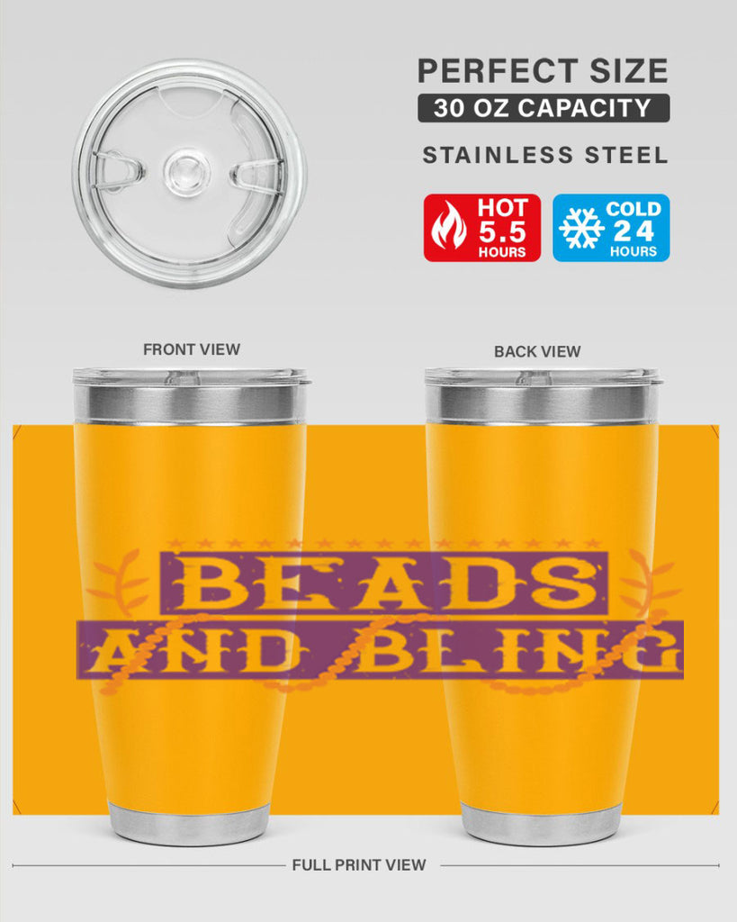 beads and bling 40#- mardi gras- Tumbler