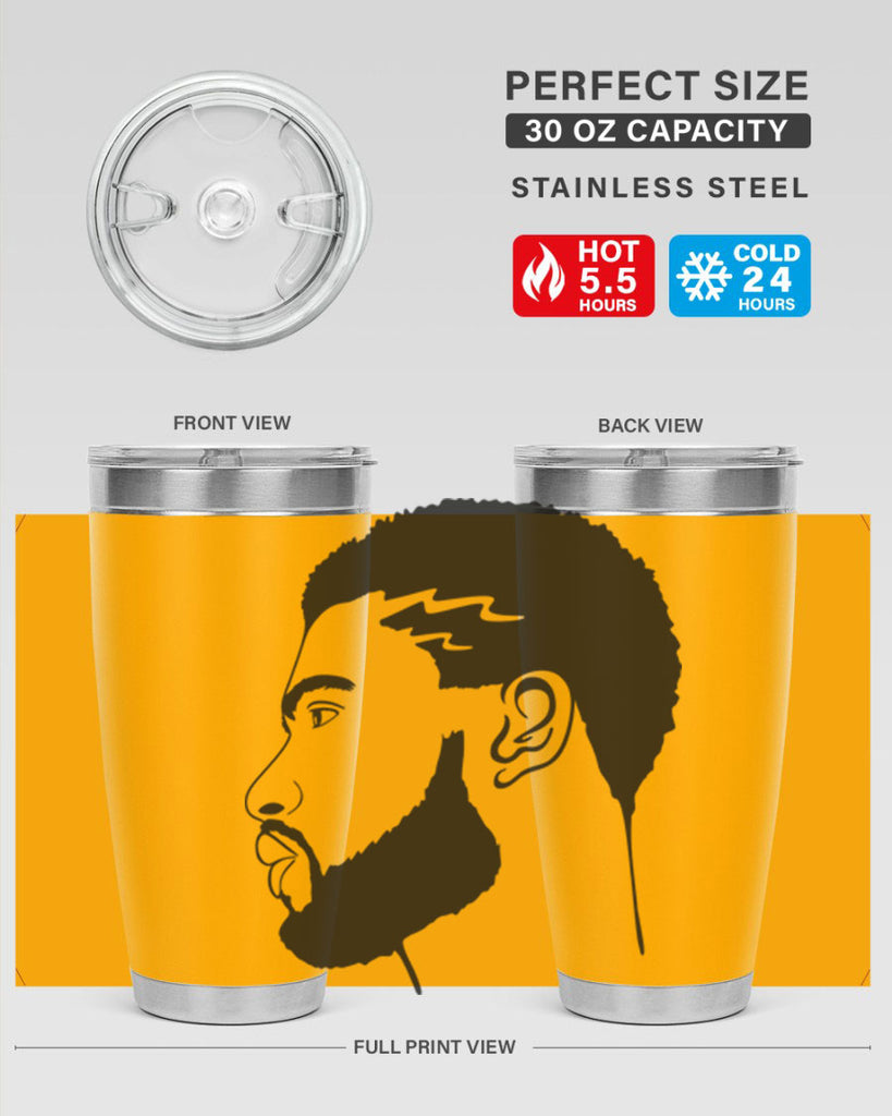 beardman 52#- black men - boys- tumbler