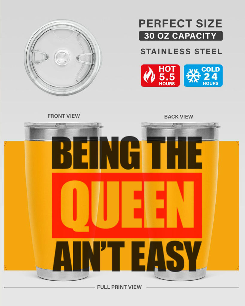 being the queen aint easy 255#- black words phrases- Cotton Tank