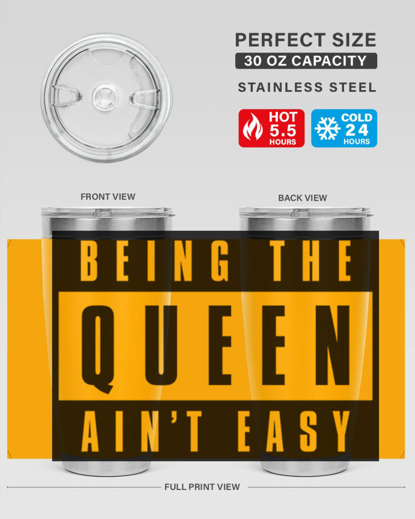 being the queen aint easy 258#- black words phrases- Cotton Tank