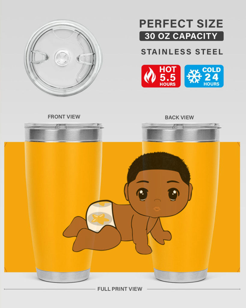 black baby boy 3#- black men - boys- tumbler