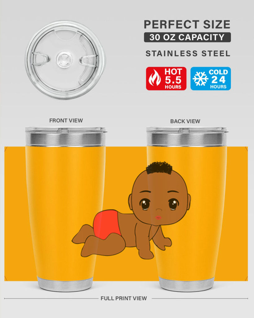 black baby boy 5#- black men - boys- tumbler