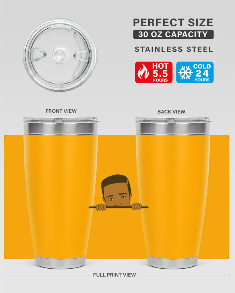 black boy 5#- black men - boys- tumbler