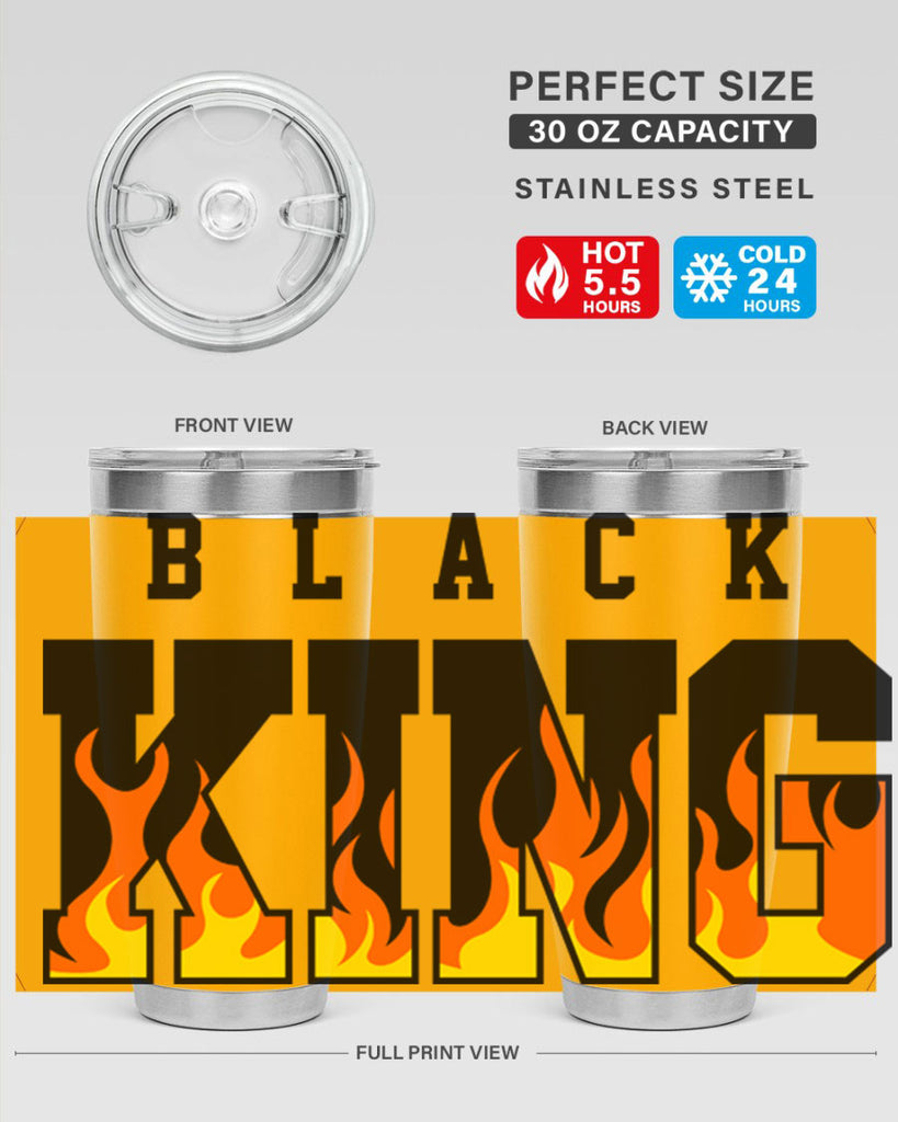 black king flames 232#- black words phrases- Cotton Tank