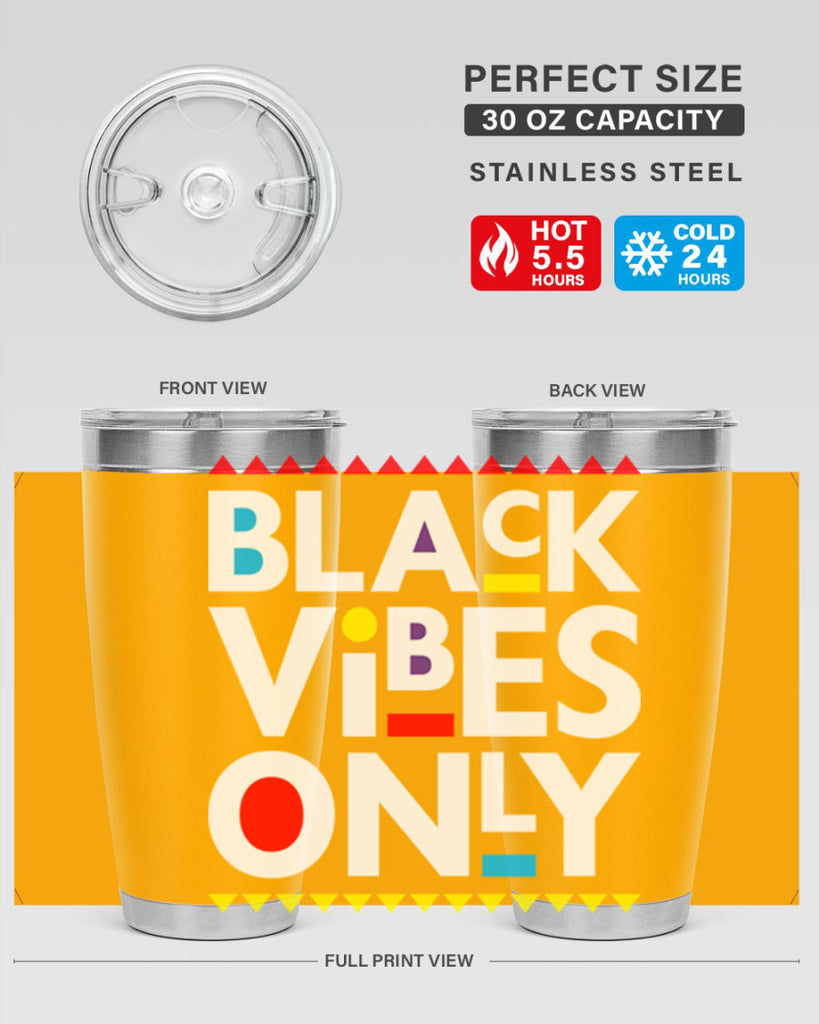 black vibes only 217#- black words phrases- Cotton Tank