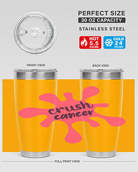 crush cancer Style 14#- breast cancer- Tumbler