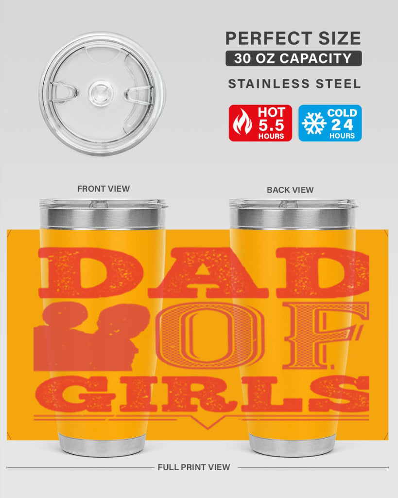 dad of girls 269#- fathers day- Tumbler