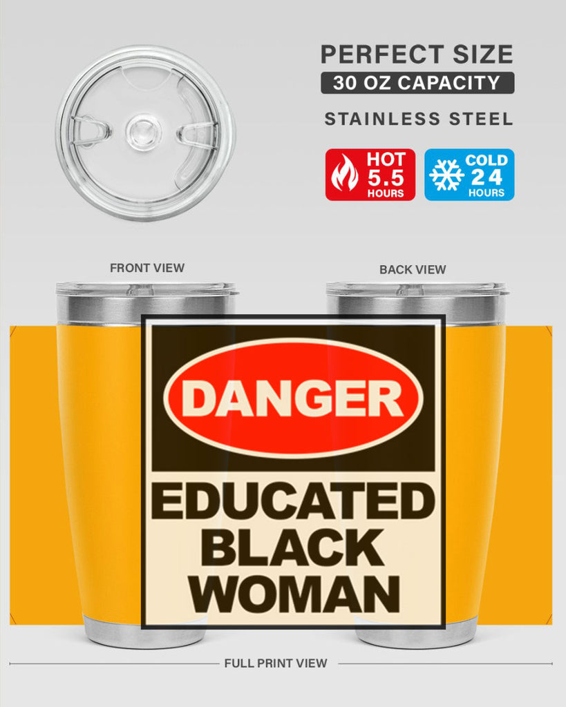 danger educated black  woman 176#- black words phrases- Cotton Tank