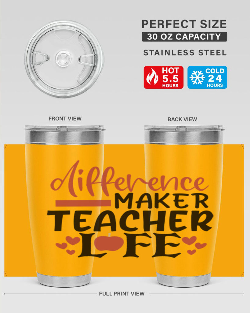 difference maker teacher life Style 118#- teacher- tumbler