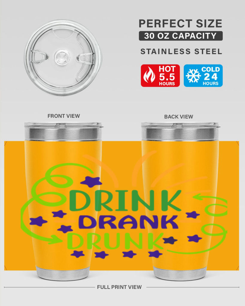 drink drank drunk 23#- mardi gras- Tumbler