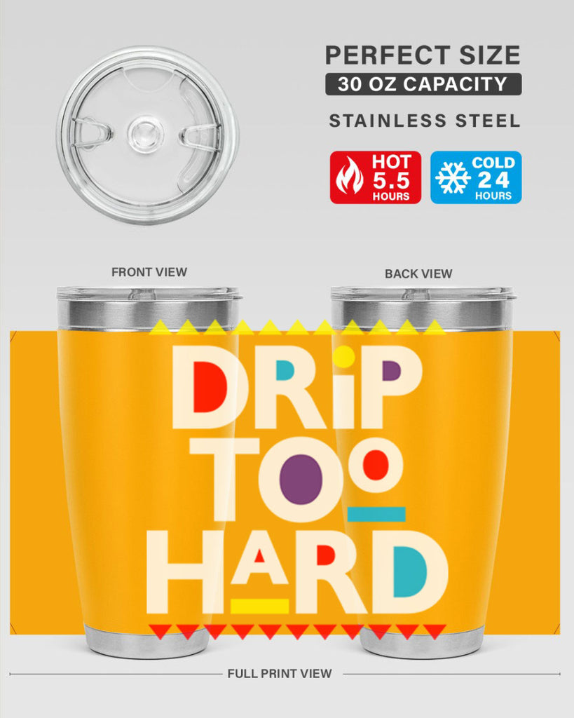 drip too hard 163#- black words phrases- Cotton Tank