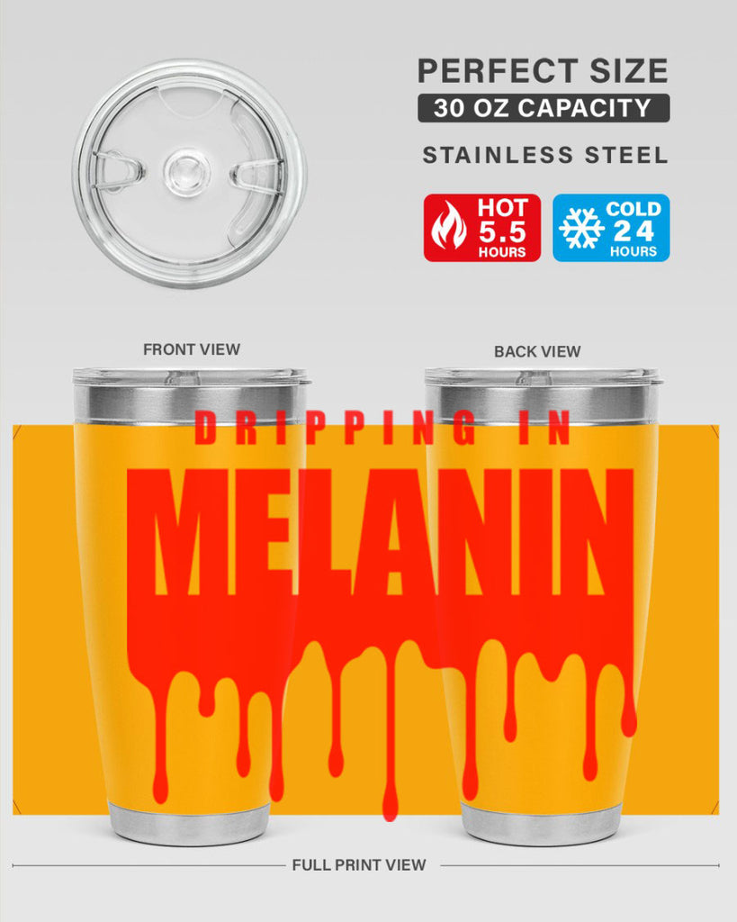 dripping in melanin 161#- black words phrases- Cotton Tank