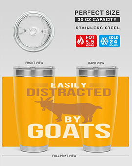 easily distracted by goats Style 5#- goat- Tumbler