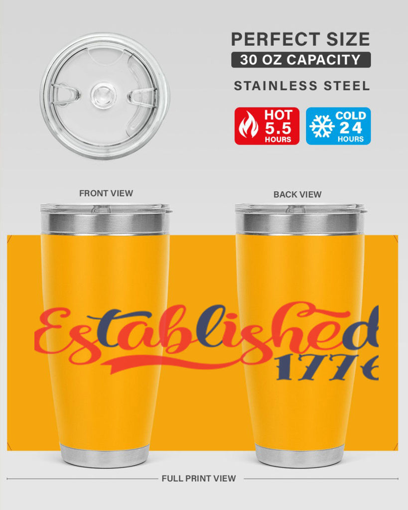 established Style 46#- Fourt Of July- Tumbler
