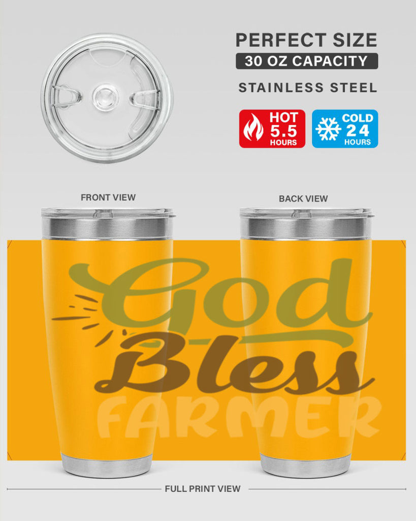 god bless farmer 10#- farming and gardening- Tumbler