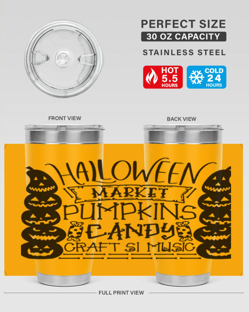 halloween market pumpkins candy 73#- halloween- Tumbler