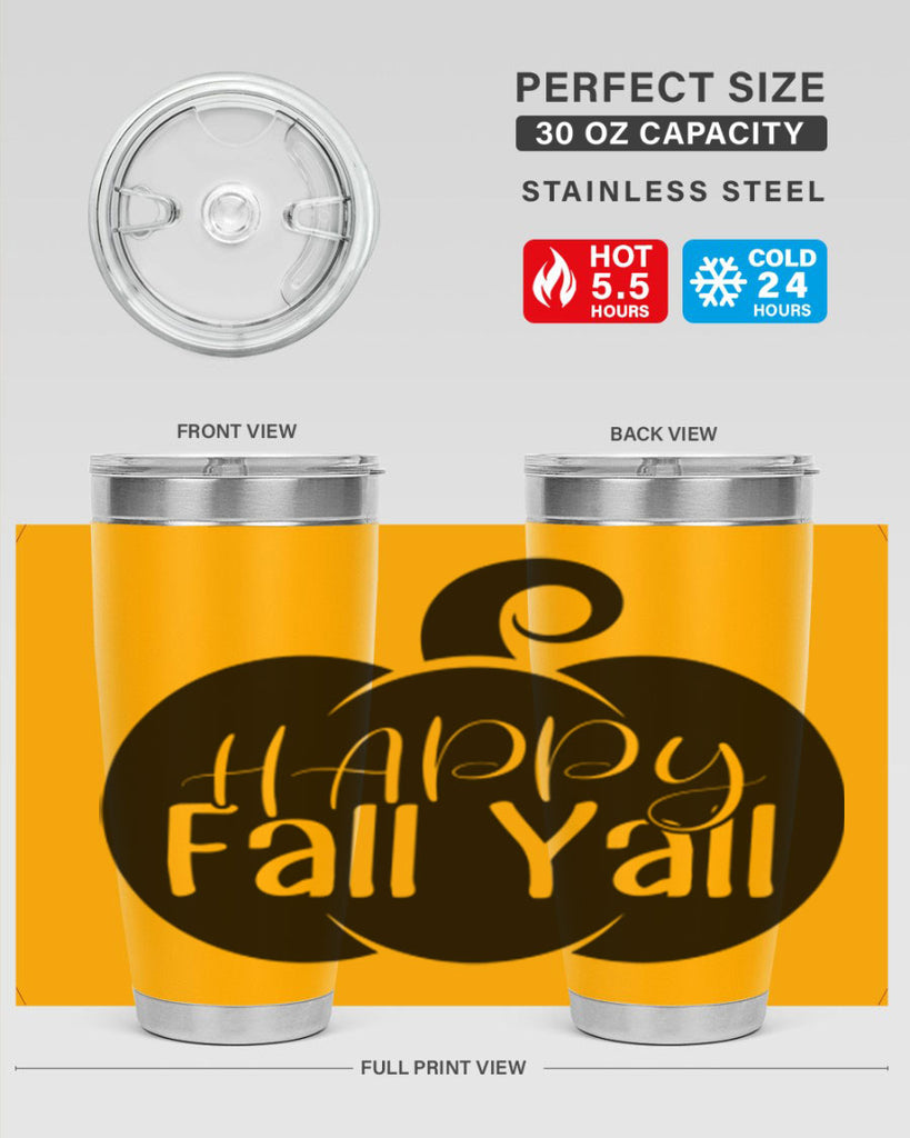 happy fall yall 235#- fall- Tumbler