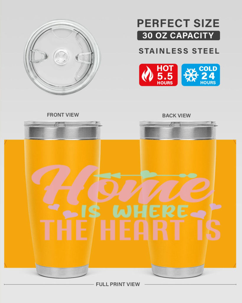 home is where the heart is 39#- home- Tumbler