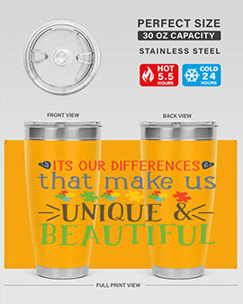 its our differences that make us unique beautiful Style 27#- autism- Tumbler
