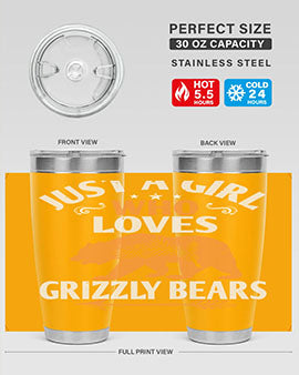 just a girl who loves Grizzly Bears 20#- Bears- Tumbler